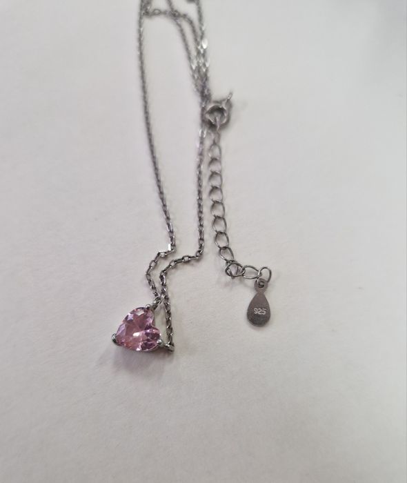 Подвеска Пандора с розовым сердечком