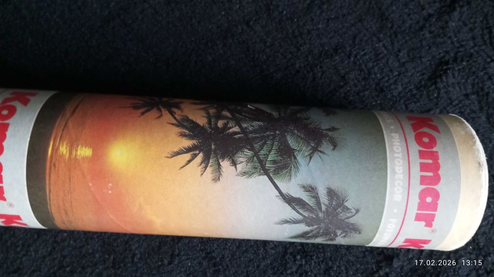 Vand tapet lavabil cu peisaj plaja exotica cu palmieri