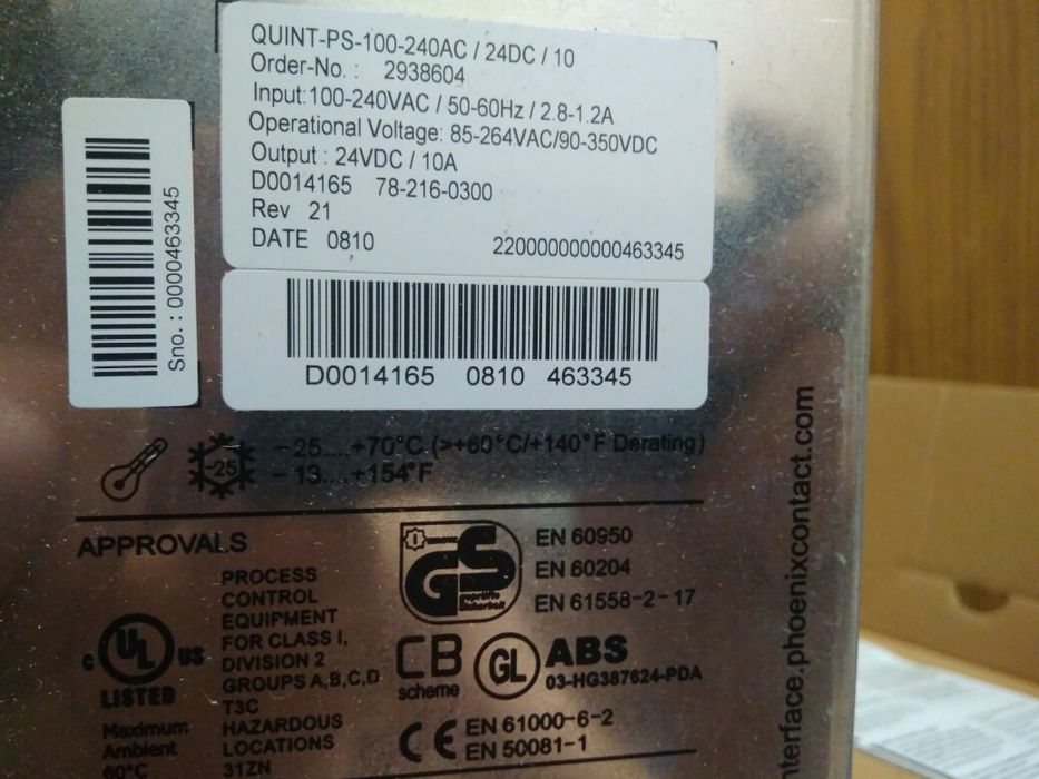 Импульсный источник питания Phoenix Contact Quint Power. Новый.