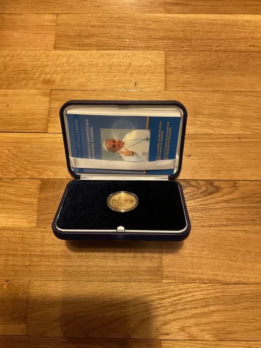 Moneda aur proof /500 lei Papa Francisc nr.235/500 bucati