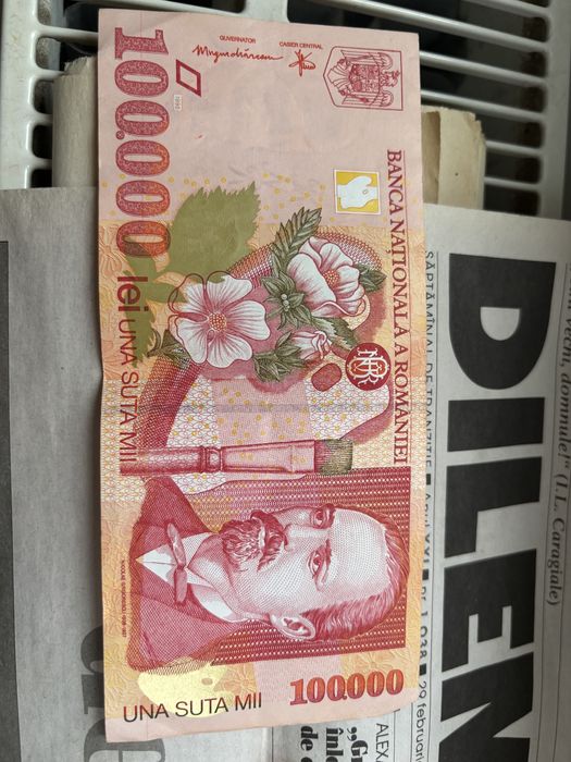 3 x bancnote 100000 100 lei vechi 1998