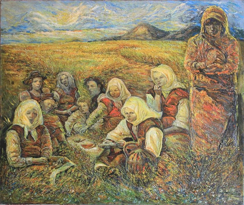 " Луната рефлектира в човешкото око "- картина на платно