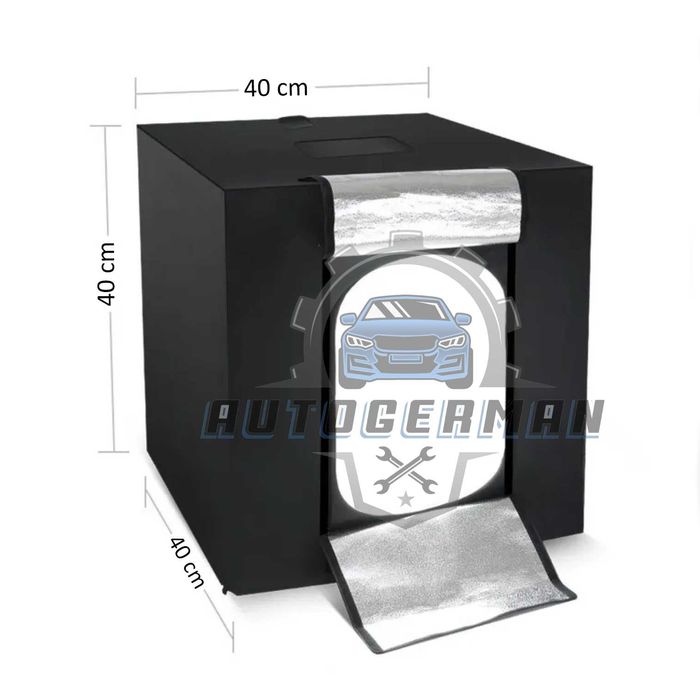 Фото кутия 40см в комплект с осветление 5 фона захранване и чанта