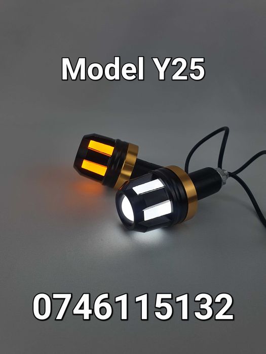 Semnalizari ghidon-Semnalizare LED+Pozitie-Capete Ghidon Aluminiu- Y25