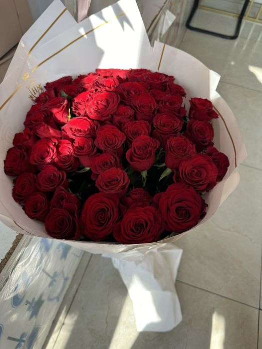 Цветы роза 51 шт