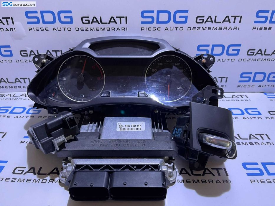 Kit Pornire ECU Calculator Motor Ceas Bord cu Imobilizator Audi A5 2.0 TDI CAGA 2008 - 2011 Cod 8K0920980N 03L906022MK [LC1341]
