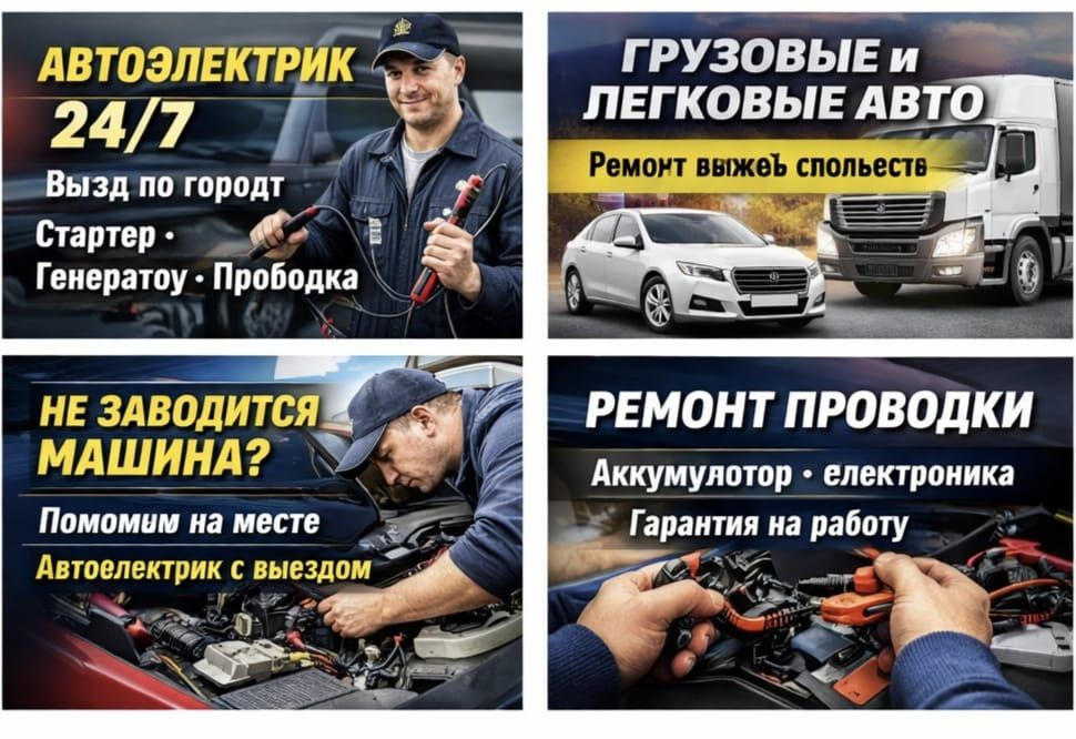 Автоэлектрик на выезд. 12/24 Вольт.