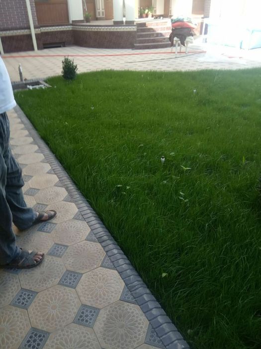 Gazon ekish lanshaftni dizayin ishlarining bajarish xar turdagi dekara