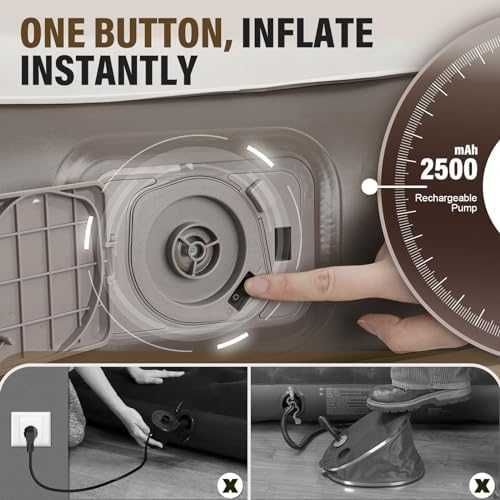 Ново Надуваемо легло матрак Подложка за спане сън къмпинг туризъм път