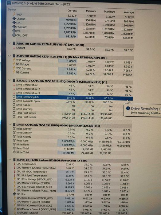 Gaming PC GPU 16GB RX6800 Ryzen 5 5600x 24gb RAM