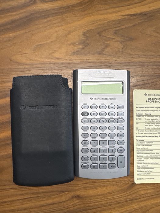Texas BA2 plus professional калькулятор для CFA