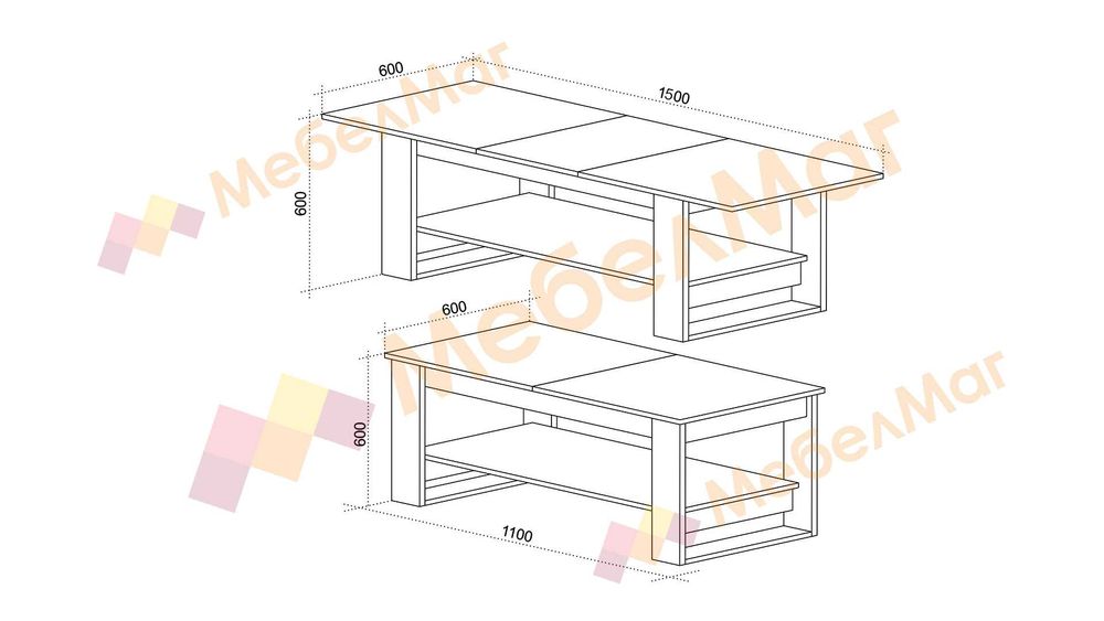 Разтегателна холна маса Денвър