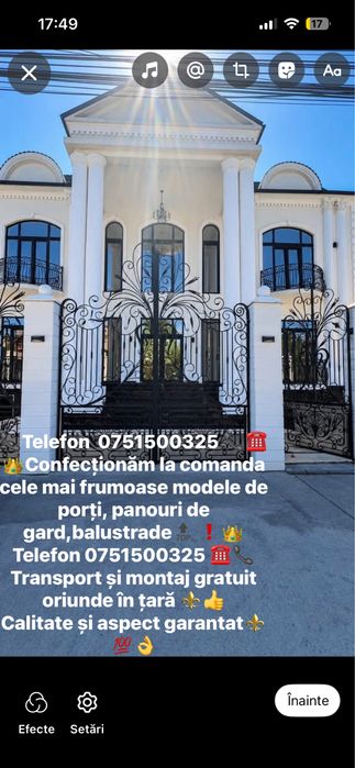 Garduri din Fier Forjat – Calitate Premium cu Montaj și Transport Gratuit!  Cauți un gard care să fie mai mult decât o