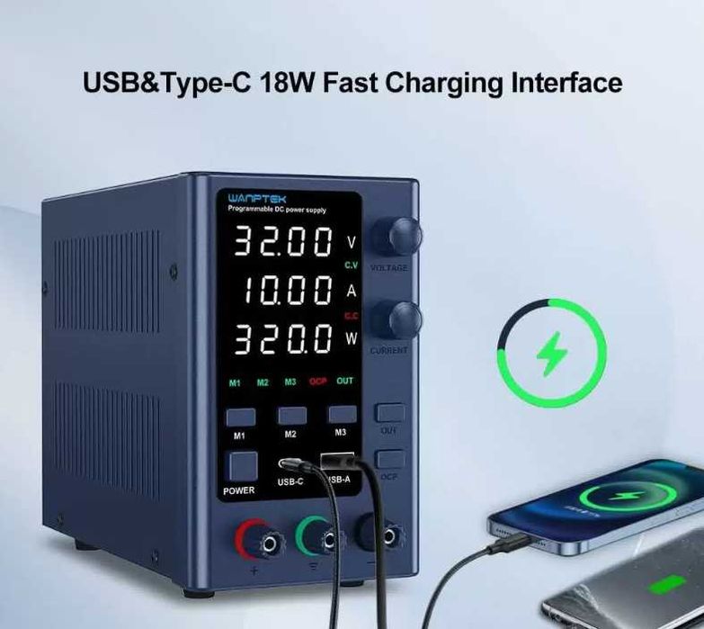 Блок питания Wanptek EPS3210, программируемый, импульсный.