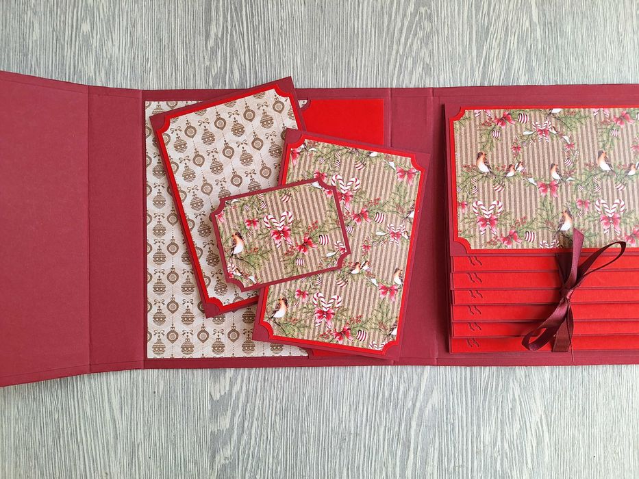 Коледни албуми в бордо или тъмно зелено, ръчна изработка /59.3-4