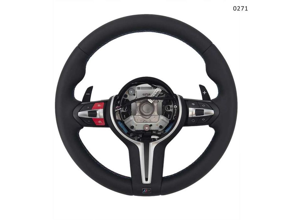 Volan tuning M cu butoane roșii pentru BMW 5 E60/E61  (2003–2005)