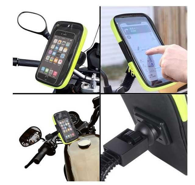 Стойка за телефон за кормило на мотор с цип