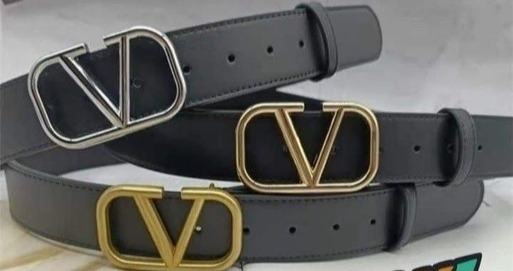 Curele unisex Valentino,logo metalic auriu, argintiu sau negru