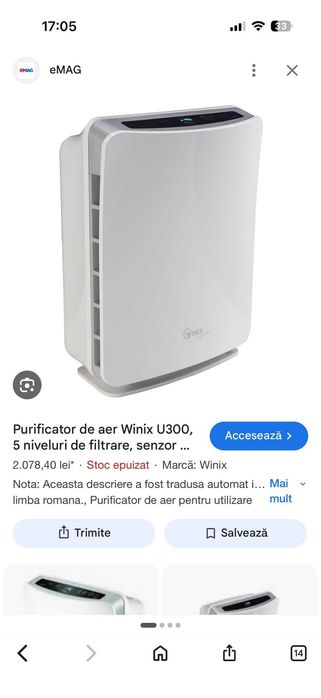 Purificator aer winix