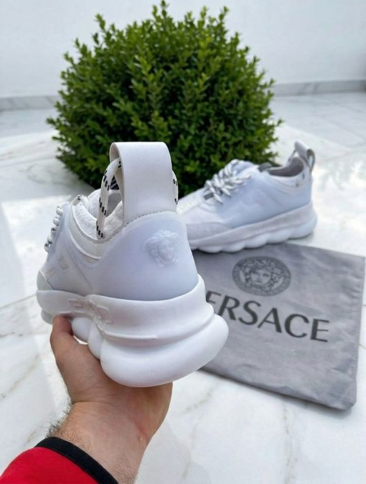 Adidasi Versace Chain Alb Adidasi Unisex