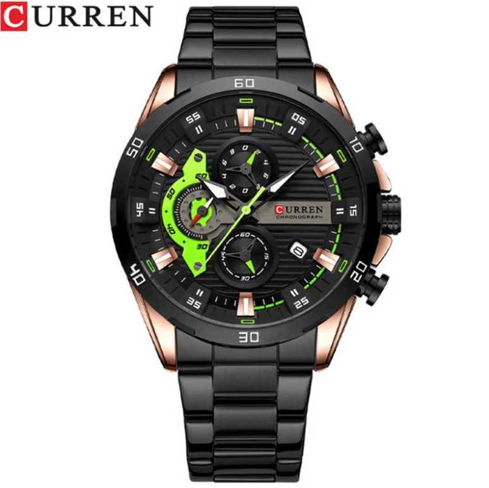Мъжки часовник CURREN 8402 – BLACK GREEN