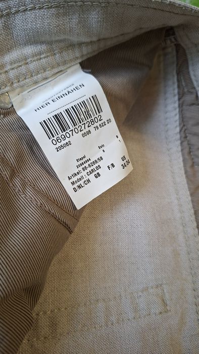 Джинсы из льна Brax Carlos