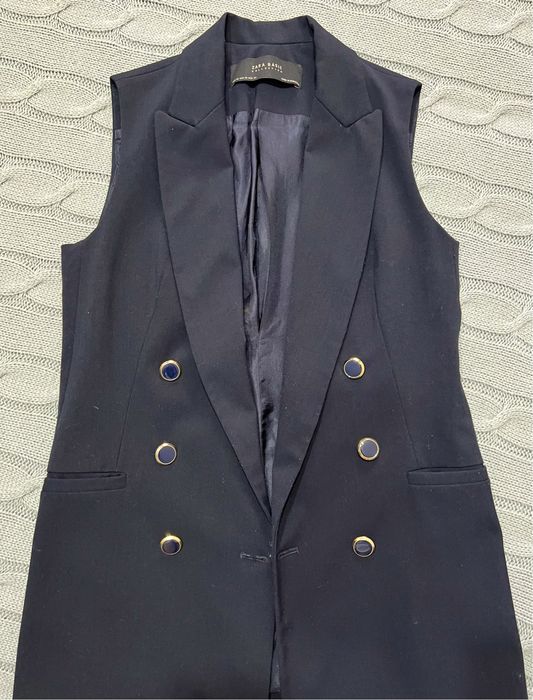 Жилетка темно синяя ZARA