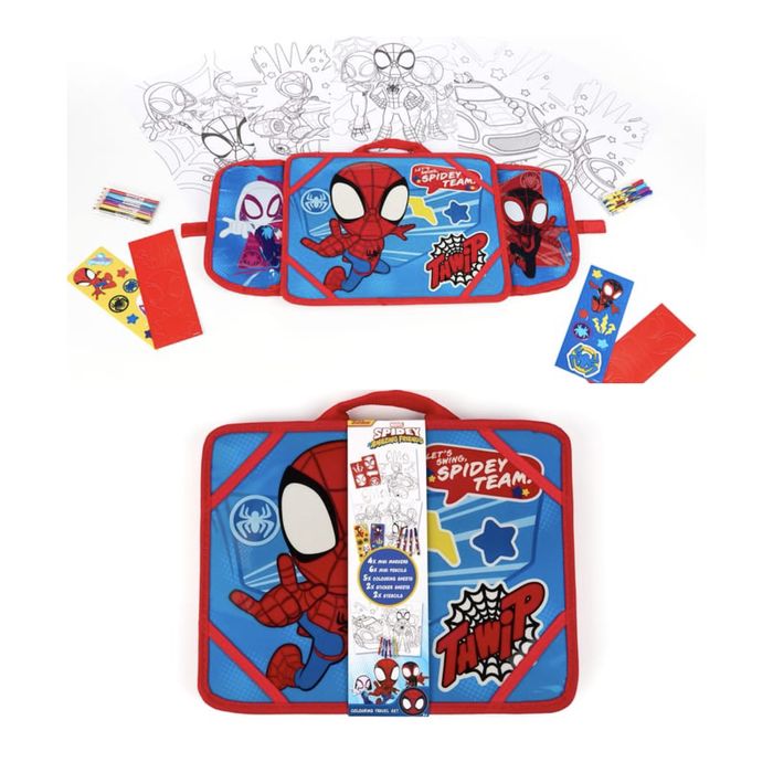ПРОМО! Детски комплект Чанта Спайдърмен с 19 части за рисуване Спайди, Spiderman drawing set Spidey