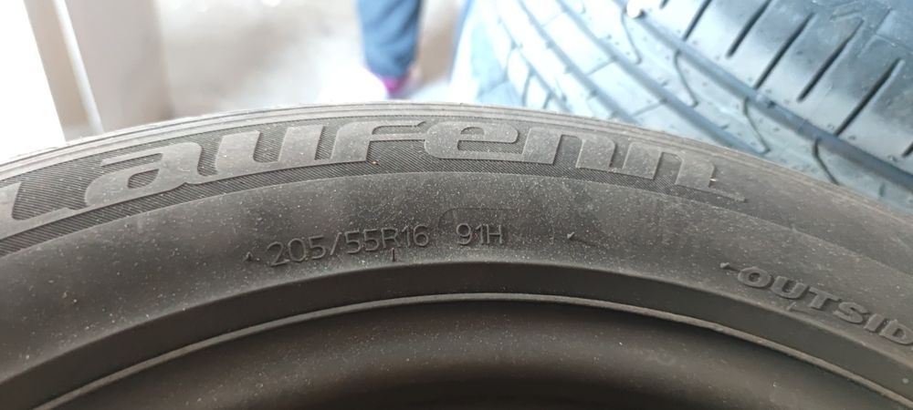 4 buc: Jante tabla 5x100 pe 16 inch, echipate cu anvelope 205/55R16
