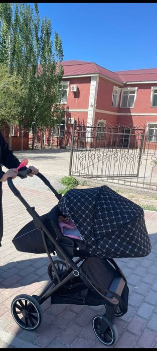 Коляска черный цвете