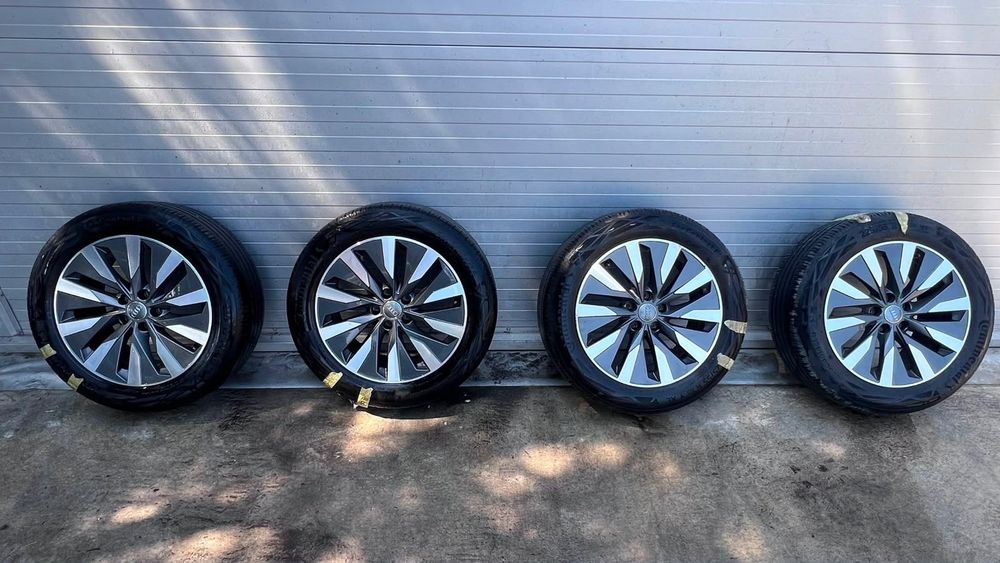 Set 4 jante originale Audi A6 C8 R18 + Continental 225/55 R18 – DOT 2024