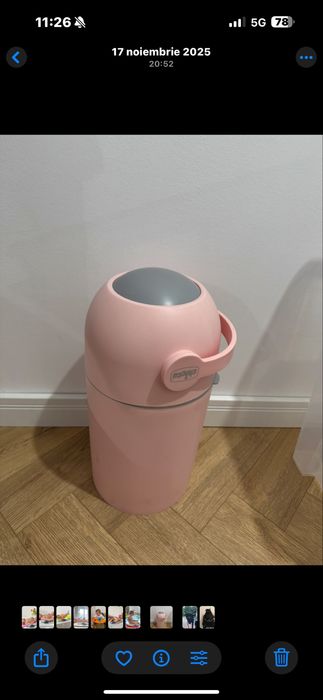 Cos scutece chicco roz