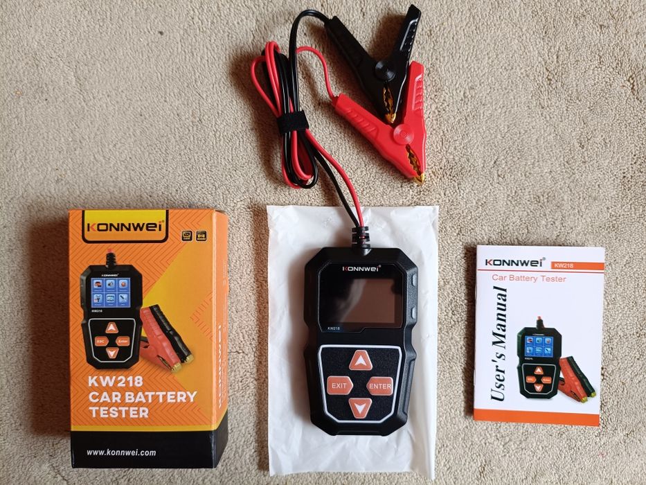 KONNWEI KW218 - Tester / Analizor Baterie Auto 6V / 12V, rating 100 - 2000 CCA, capacitate 2 - 220 Ah - NOU / SIGILAT