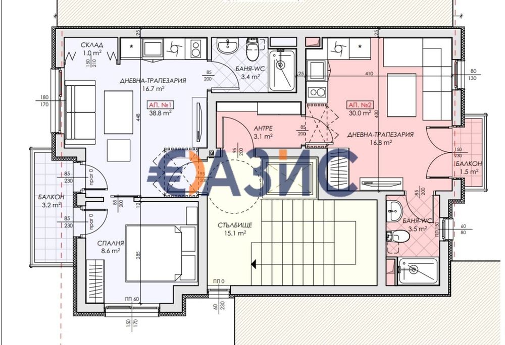 Студио с ремонт" до ключ " в кв. Черно море 3, Несебър, 40.56 кв. м, #34077236