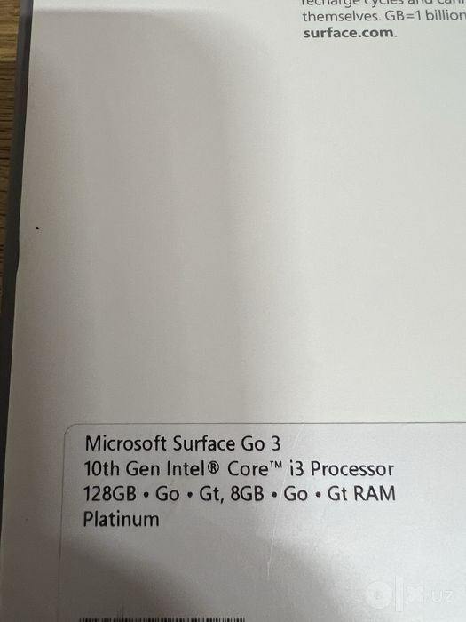 Мини планшет Surface Go3 с процессором i3-10gen 8gb 128 ssd новый Win