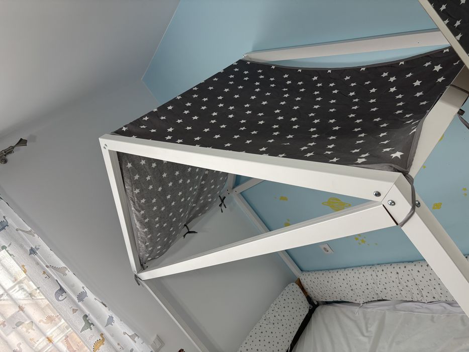 Pat casuta cu toate accesorile  100x200