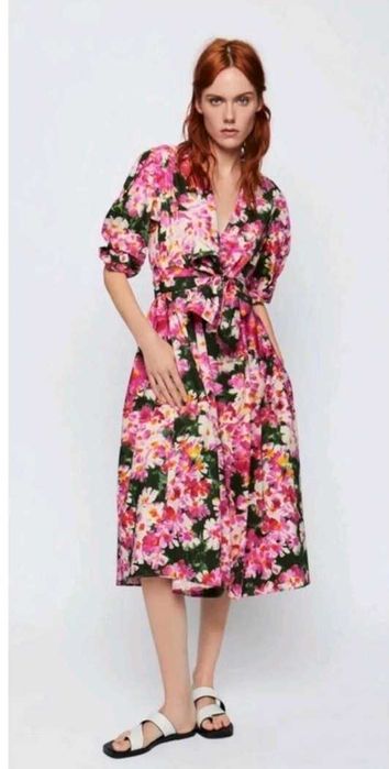 Zara флорална рокля