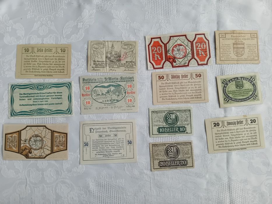 Bancnota veche, Austria , lot