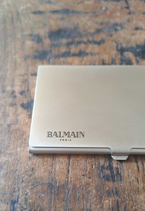 визитник метален джобен Балмейн Париж Balmain Paris джобен лек и масивен