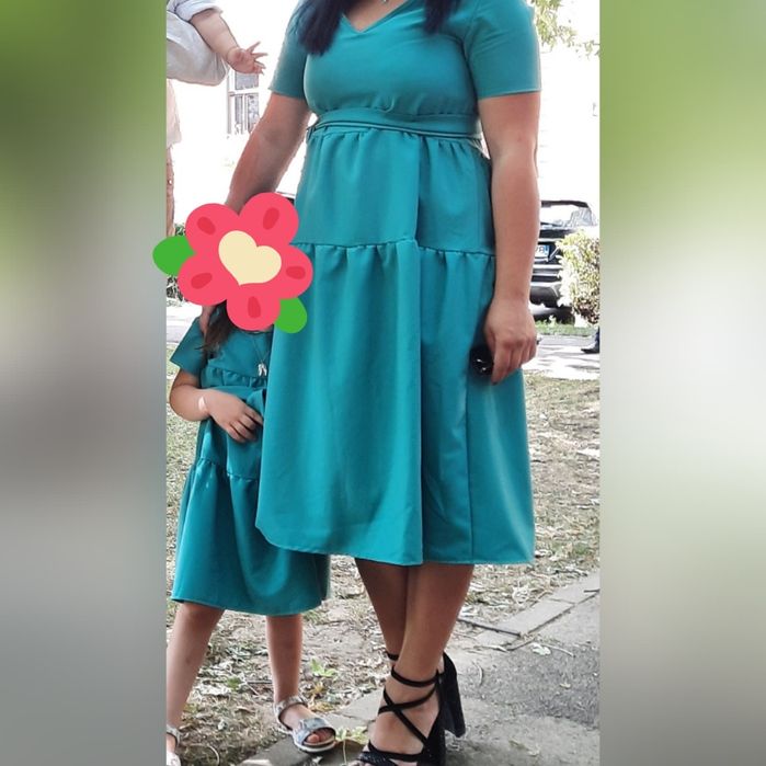 Rochițe mamă fiică, mamă mărime M, fetiță mărime 3-4 ani