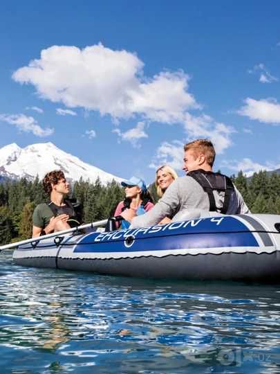 Intex 68324 Надувная лодка Excursion алюминевые вёсла+насос