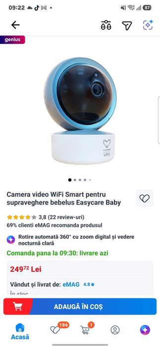 Camera video bebe EasyCare baby