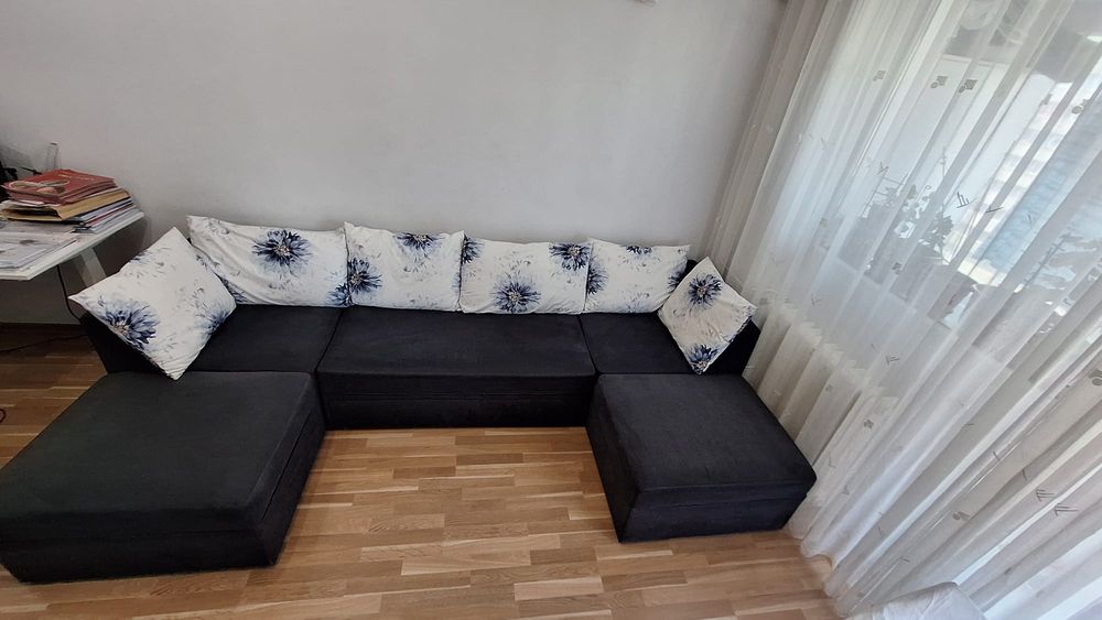 Canapea modulară cu sertar pentru depozitare
