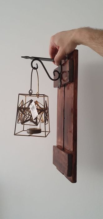 Suport perete lumânări handmade