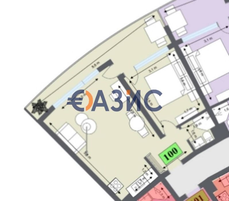 Продава се Двустаен апартамент в Обзор - 66 кв.м за 352 €/кв.м - Снимка #7