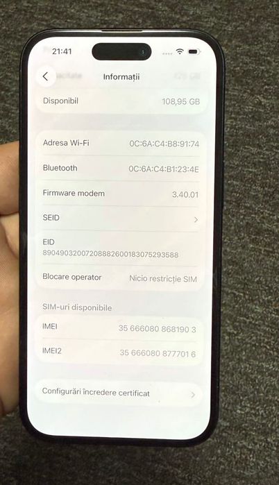 iPhone 15 black 128 gb