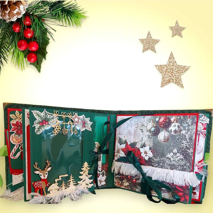 Ръчно изработен коледен албум за снимки