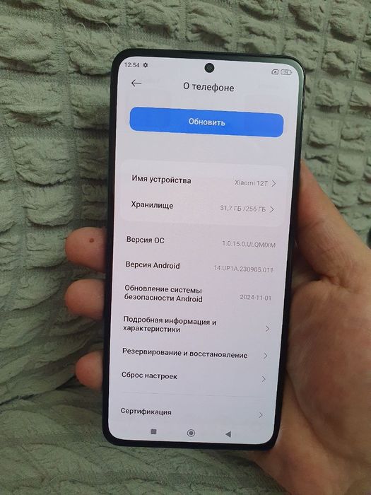 Xiaomi MI 12T 5G 16/256GB Blue Igravoy Flagman Holati Ideal Pubg Zor