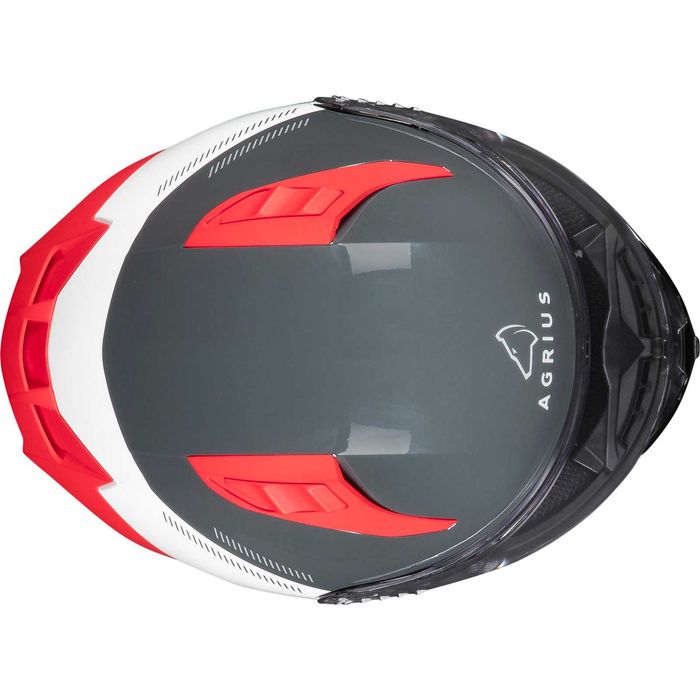 Casca moto integrala full face Agrius Storm Banshee Alb - cu ochelari