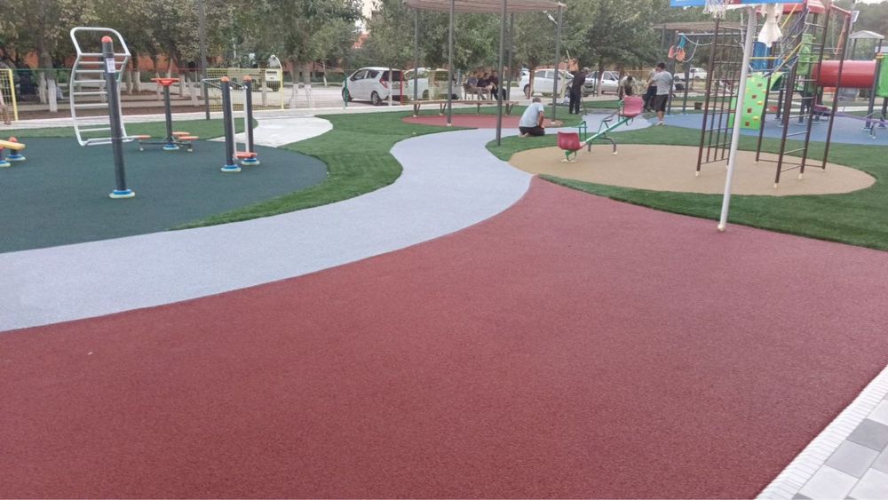 Резиновое покрытия  наливной резина копламаси  rezinoviy pokritiya